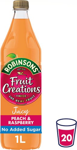 Robinsons Fruit Creations Peach & Raspberry Squash 1 Litre