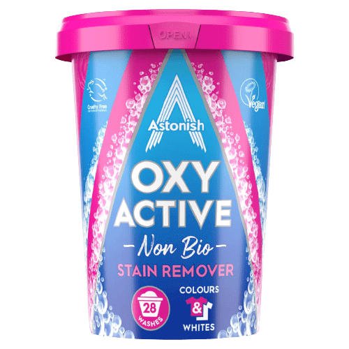 Astonish Oxy Active Non-Bio Stain Remover 625g, 28 Washes - PACK (12)