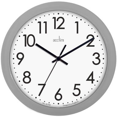 Acctim Abingdon Grey Wall Clock 25.5cm - PACK (10)