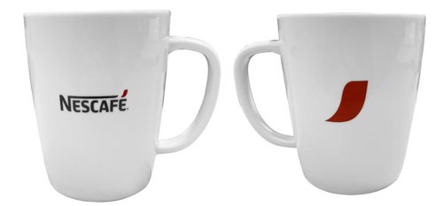 Nescafe Branded 12oz/ 355ml Ceramic Mugs WHITE