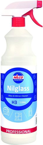 Nilco Nilglass Professional H3 Glass & Mirror Cleaner 1 Litre - PACK (6)