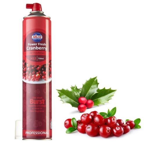 Nilco H12 High Power Fresh Cranberry Air Freshener 750ml - PACK (6)