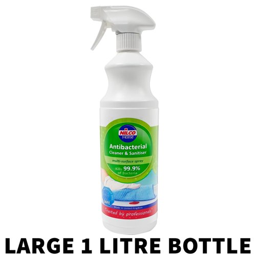 Nilco Antibacterial Cleaner & Sanitiser Multi-Surface Spray 1 Litre - PACK (6)