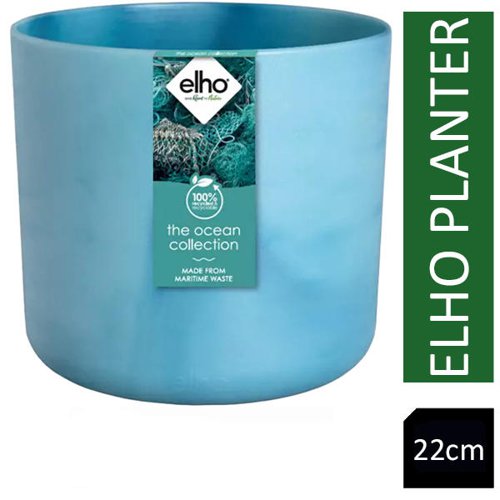 Elho ATLANTIC BLUE Round Planter 22cm - PACK (5)