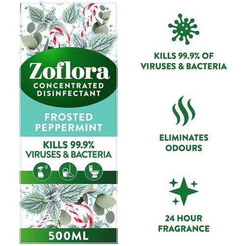 Zoflora Disinfectant Frosted Peppermint 500ml - PACK (12)
