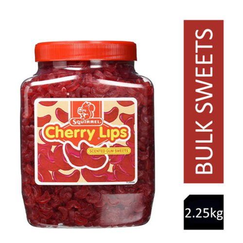 Squirrel Cheery Lips Scented Sweets 2.25kg Resealable Tub - PACK (6)