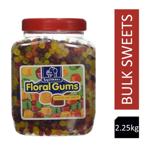 Squirrel Floral Gums, Scented Sweets 2.25kg Resealable Tub - PACK (6)