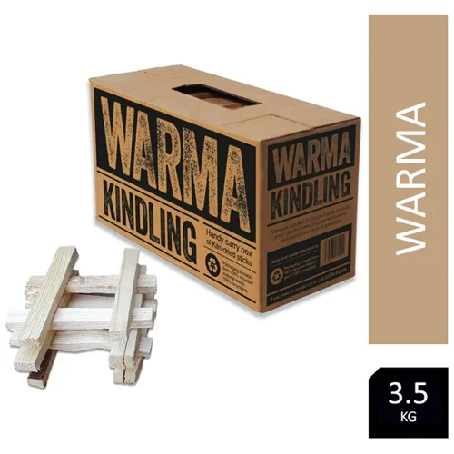 Warma Premium Kindling Sticks Kiln Dried Wood Box Recycled Packaging 3.5kg