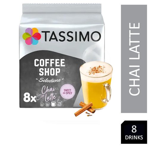 Tassimo Coffee Shop Chai Latte Pods 16's (8 Drinks) - PACK (5)