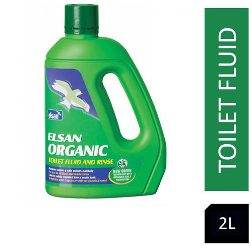 Elsan Organic Toilet Fluid for Motorhomes Green 2 Litre - PACK (8)