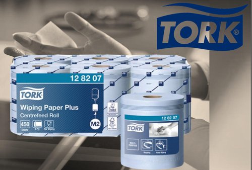 Tork Centrefeed 2-Ply Wiping Paper Plus Blue 6's (128207)