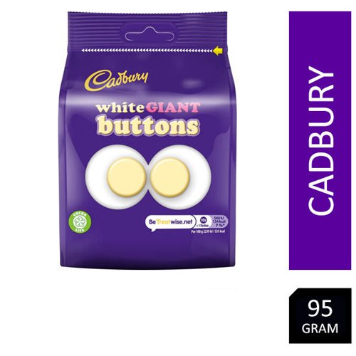 Cadbury White Giant Buttons Chocolate Bag 95g - PACK (10)