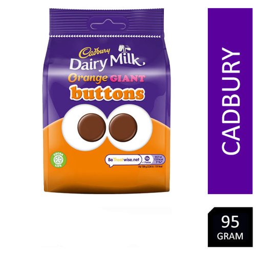 Cadbury Dairy Milk Buttons Orange Chocolate Bag 95g - PACK (10)