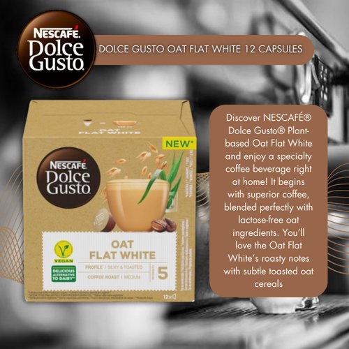 Nescafe Dolce Gusto Oat Flat White 12 Capsules - PACK (3)