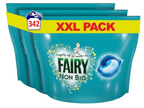 Fairy Non-Bio PODS, Washing Liquid Laundry Detergent Tablets 38's