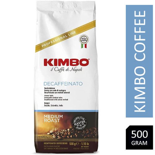 Kimbo Decaf Medium Roast Coffee Beans - 500g - PACK (12)