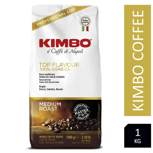 Kimbo Top Flavour 100% Arabica 1kg Italian Coffee Beans - PACK (6)