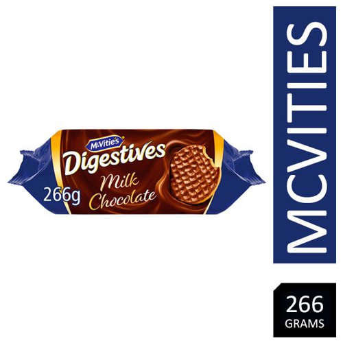 McVitie's Milk Chocolate Digestive Biscuits 266g - PACK (12)