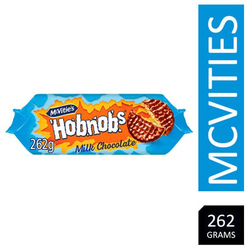 McVitie's Hobnobs Milk Chocolate Biscuits 262g - PACK (12)