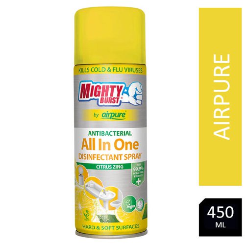 Airpure All In One Citrus Zing Disinfectant Spray 450ml - PACK (12)
