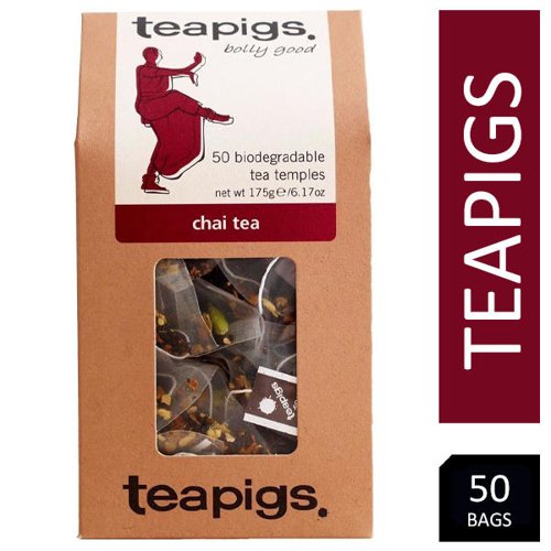Teapigs Chai Whole Leaf Tea Temples 50's - PACK (6)