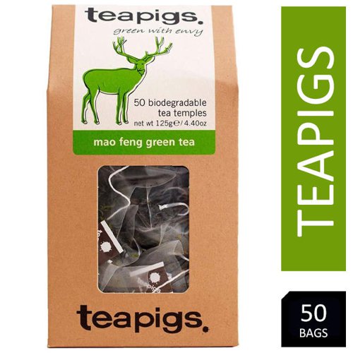 Teapigs Mao Feng Green Whole Leaf Tea Temples 50's - PACK (6)