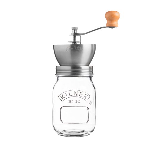 Kilner Coffee Grinder Set & Screw Top Storage Jar 0.5 Litre (0025.785) - PACK (4)