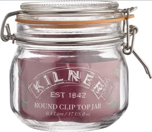 Kilner CLIP TOP ROUND Jar 0.5 Litre (0025.490) - PACK (12)
