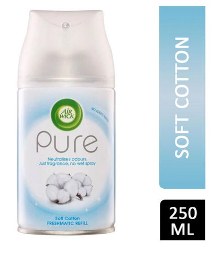 Airwick Freshmatic Soft/Pure Cotton Refill 250ml - PACK (4)