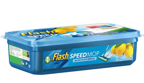 Flash Lemon Speedmop Antibacterial Refill Pads 24's - PACK (4)
