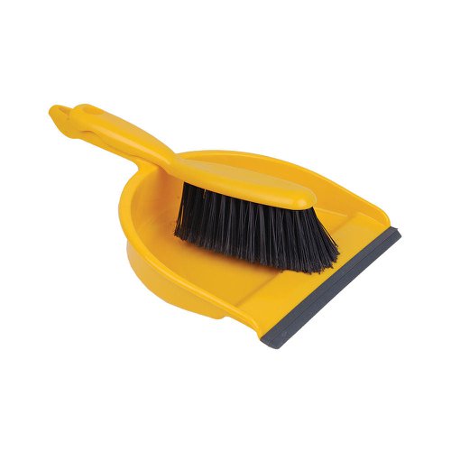 Janit-X Value Colour Coded Dustpan and Brush Set Yellow