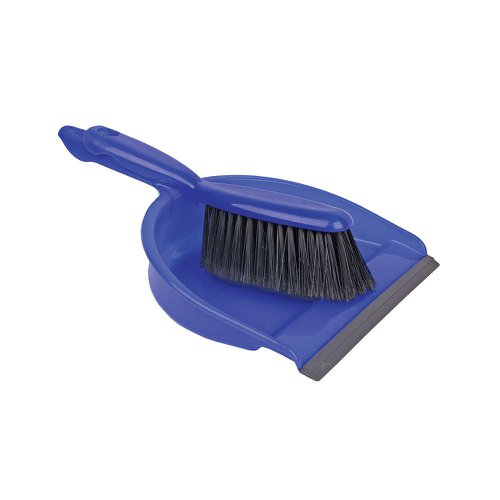 Janit-X Value Colour Coded Dustpan and Brush Set Blue - PACK (24)