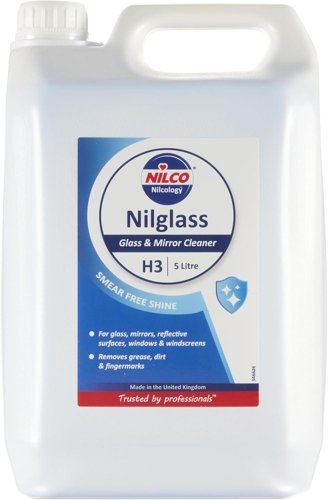 Nilco Nilglass Professional H3 Glass & Mirror Cleaner 5 Litre - PACK (2)