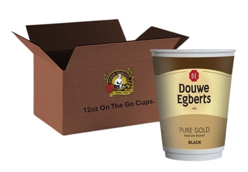 Douwe Egbert Pure Gold Black 12oz On The Go (10 Cups) - PACK (15)
