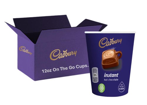 Cadbury Hot Chocolate 12oz On The Go (10 Cups) - PACK (15)
