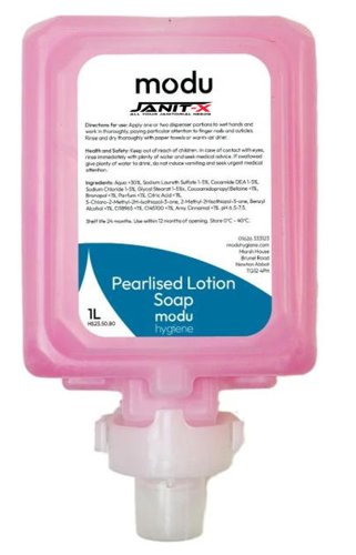 Janit-X Modu Perfumed Pink Lotion Soap Cartridges 1 Litre - PACK (6)