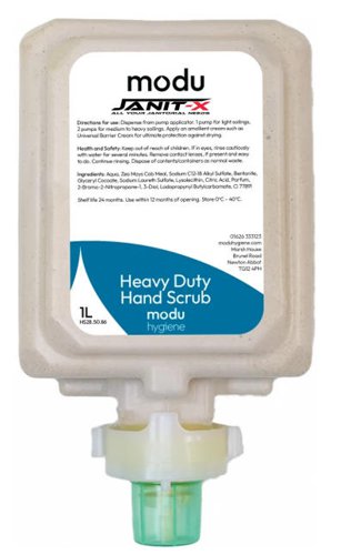 Janit-X Modu Heavy Duty Hand Scrub Cartridges 1 Litre - PACK (6)