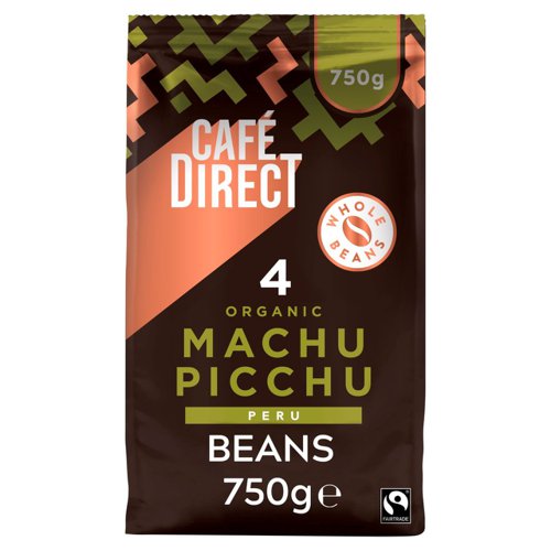 Cafe Direct Machu Picchu Coffee Beans 750g - PACK (6)