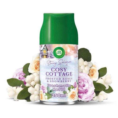 Airwick Freshmatic Kit Cosy Cottage Frosted Roses & Snowberry 250ml - PACK (4)