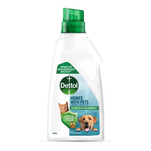 Dettol Pet Friendly Antibacterial Laundry Sanitiser, FRESH BREEZE 750ml - PACK (6)