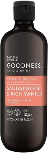 Baylis & Harding Goodness Sandalwood & Rich Vanilla Mens Shower Gel 500ml