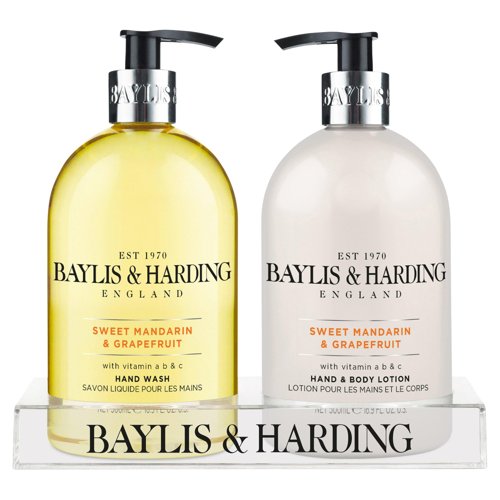 Baylis & Harding Sweet Mandarin & Grapefruit 2x500ml Bottle Set (in a Clear Acrylic Rack)