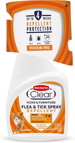 Bob Martin Clear Flea & Tick Repellent for the Cats & Home 300ml Spray - PACK (6)