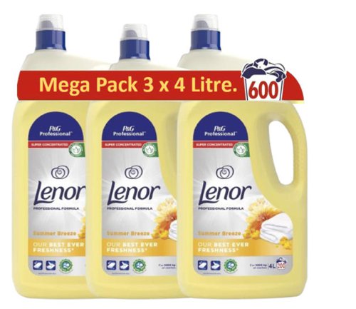 Lenor Professional Fabric Softener - Summer Breeze - 200 Washes  - PACK (3)