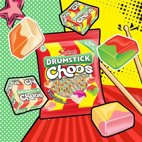 Swizzels Drumstick Choos 150g  Retro Drumstick Choos
