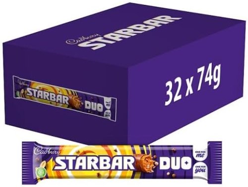 Cadbury Starbar Duo 74g Box of 32