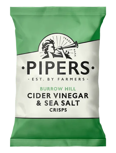 Pipers Crisp Burrow Hill Cider Vinegar & Sea Salt 24 x 40g