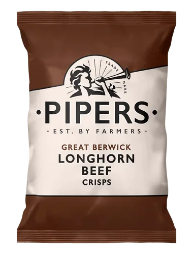 Pipers Crisp Longhorn Beef 24 x 40g