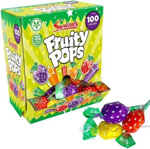 Swizzels Fruity Pops Lollies Box 100's
