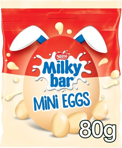 Milkybar White Chocolate Easter Mini Eggs Sharing Bag 80g - PACK (13)